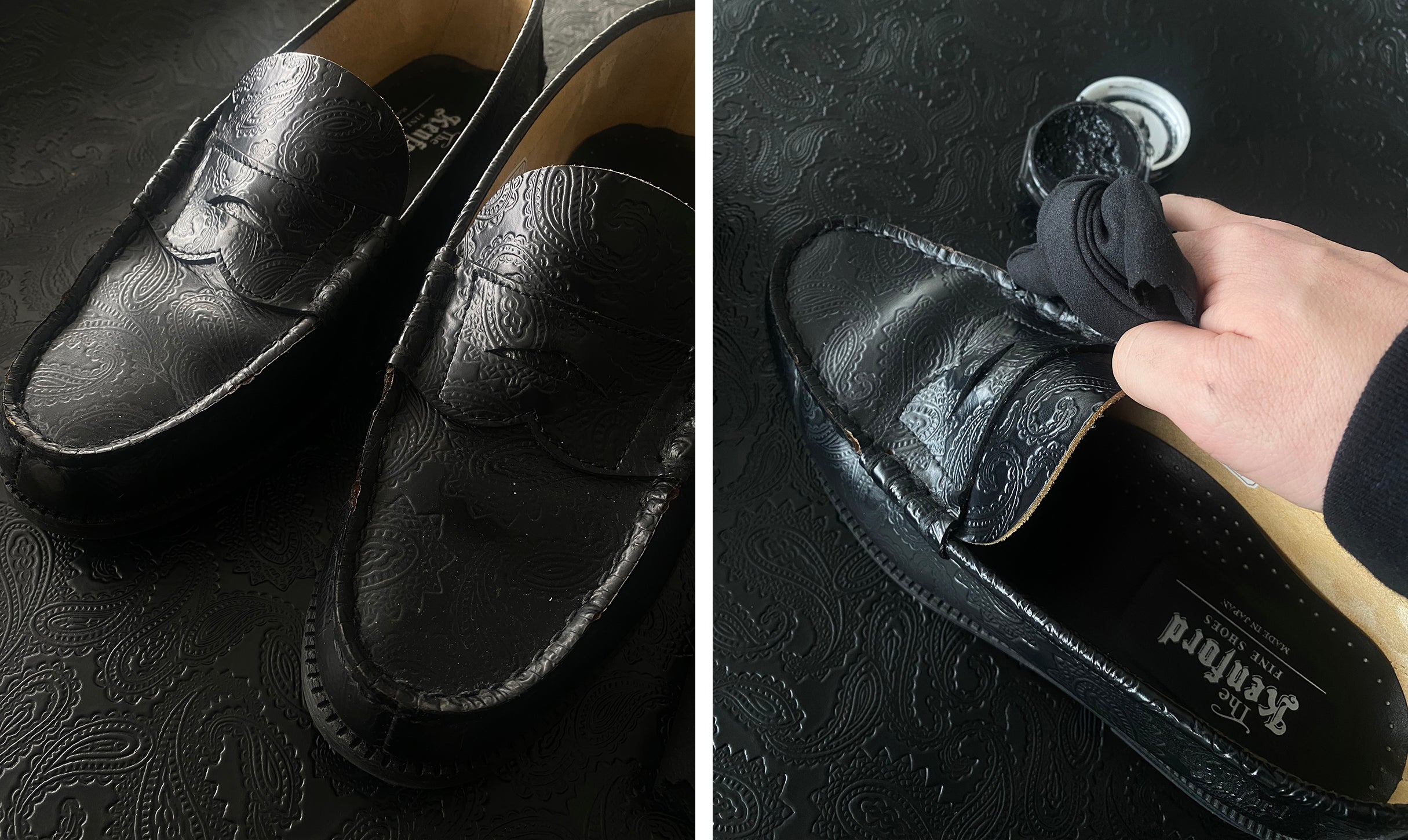25 SNAP -BLACK PAISLEY- – THE KENFORD FINESHOES