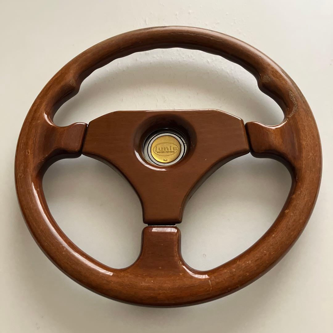 ジャニス junis ウッド ステアリング ホーンボタン付き 35 Φ - メルカリ