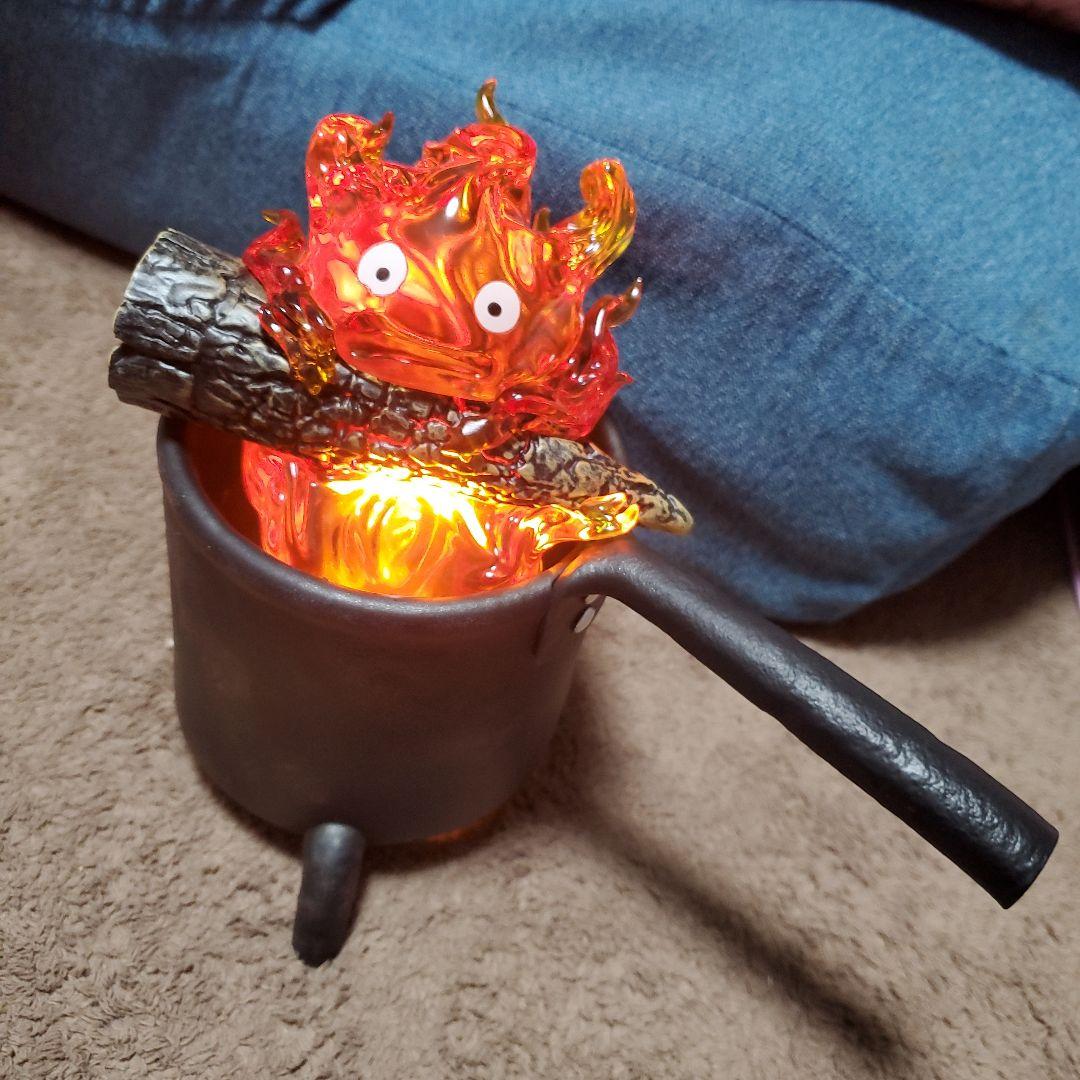 神隠 ジブリ ハウルの動く城 カルシファー フィギュア LEDライト付き 神隠 STUDIO ハウルの動く城 カルシファー ガレージキット LED付き