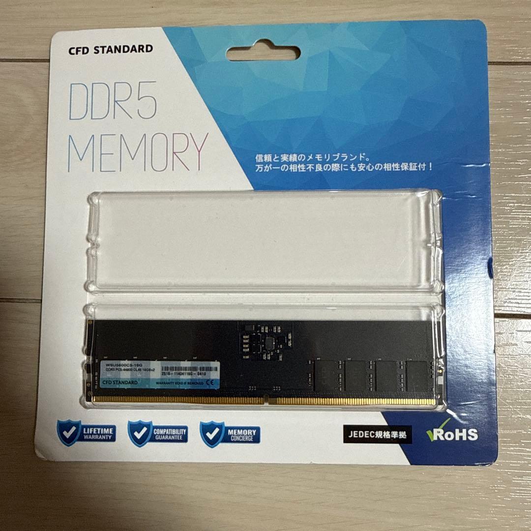 CFD DDR5 メモリー 16GB 1枚 増設メモリ CFD Standard W5U5600CSシリーズ W5U5600CS-16GC46F [DIMM
