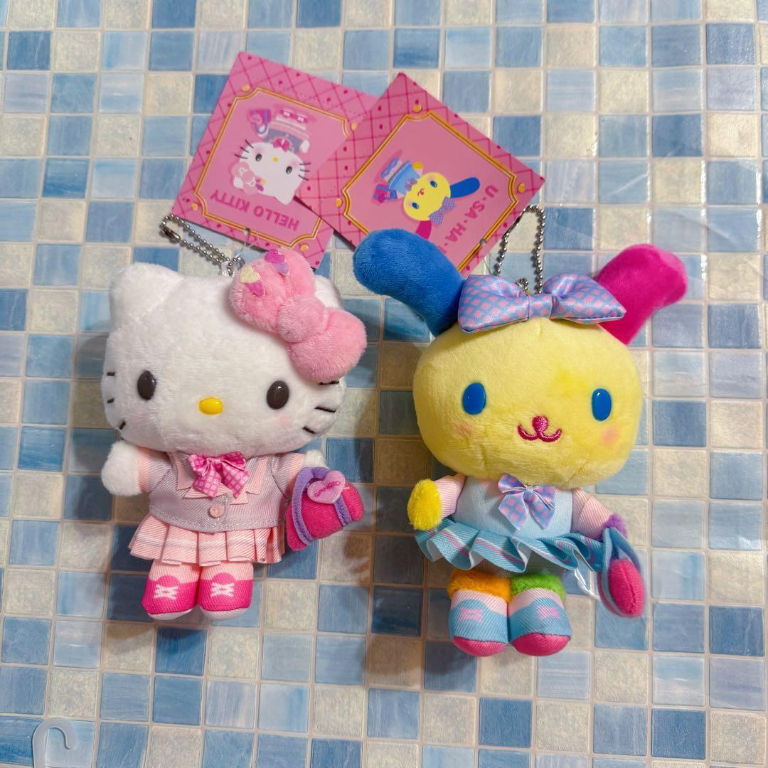 サンリオ学園きらめき部　ハローキティ　ウサハナ　ぬいぐるみマスコット　2点セット サンリオ学園きらめき部 サンリオ学園きらめき部 ハローキティ